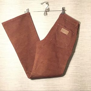 Wrangler Rust Brown Bootcut Corduroy Jeans